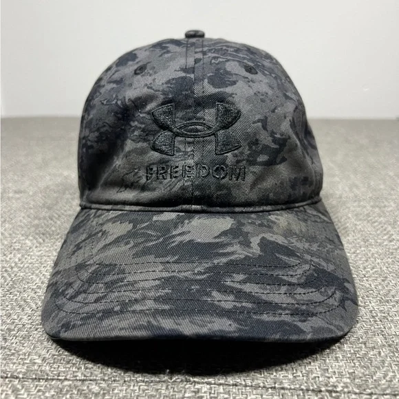 Under Armour Men's Freedom Cap / Hat Adjustable Strapback Urban Camo Black/Grey - Picture 1 of 9